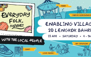 Promotional graphic banner for the Everyday Folk Market, happening on 23 Apr 2016
