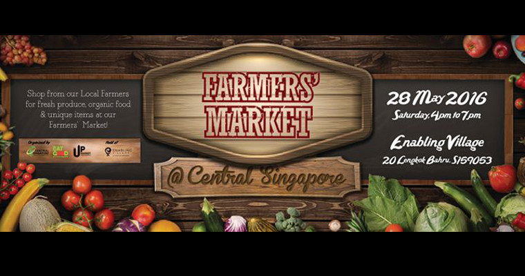 Banner for Farmer's Market at the Enabling Village, 28 May 2016