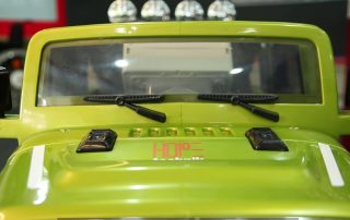 Frontal photo of modified motorised ride on jeep