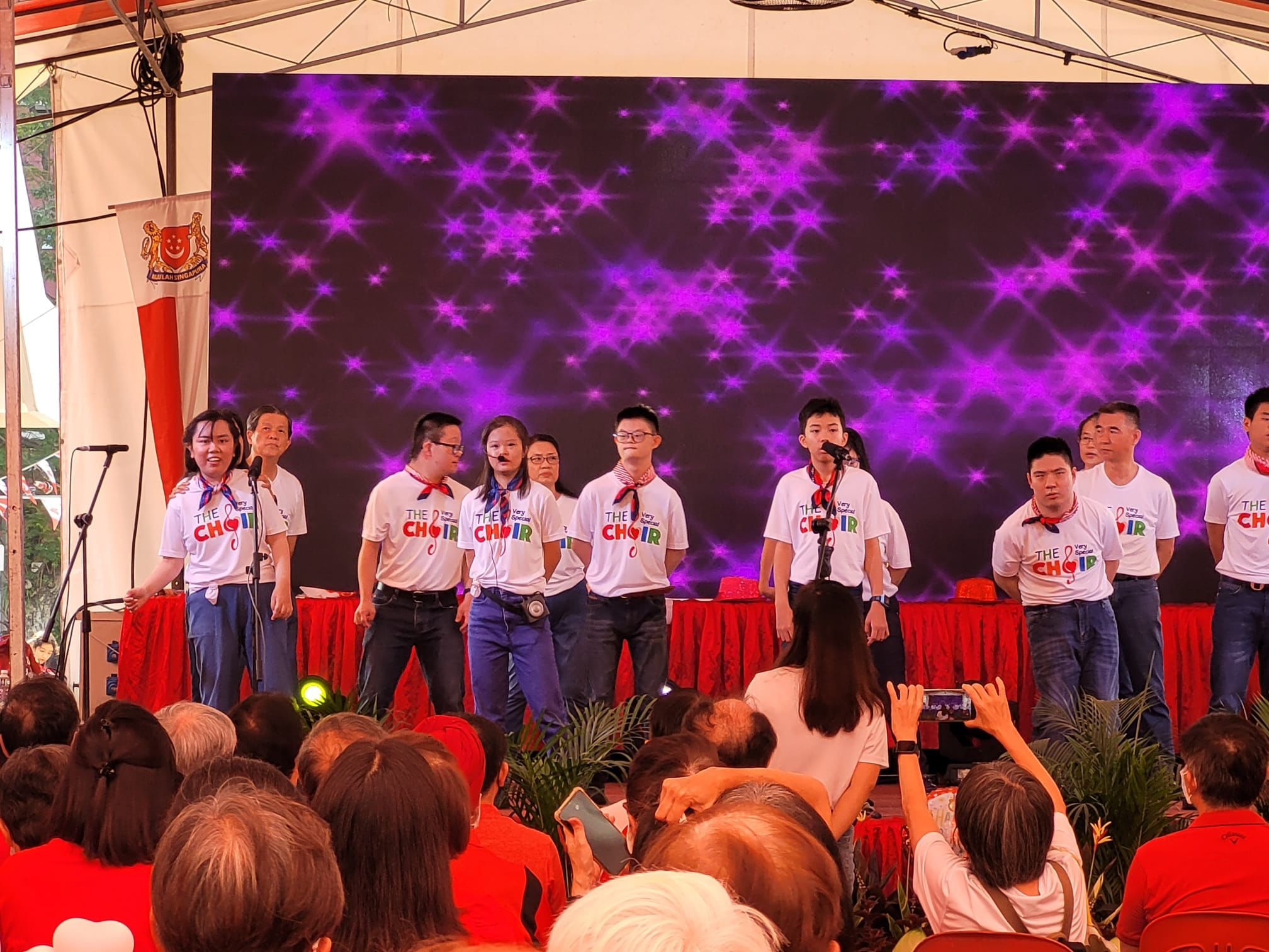 VSC members, which include children with disabilities, performed on stage