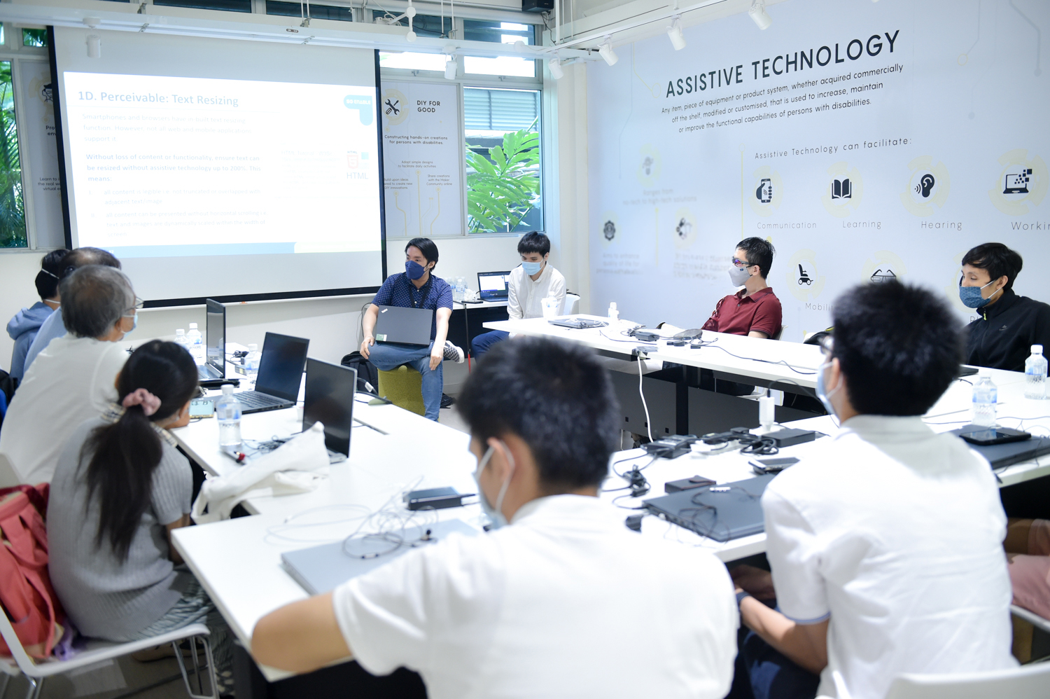 Group photo of participants in a Digital Accessibility Workshop conducted by Blind Mice Media at Tech Able
